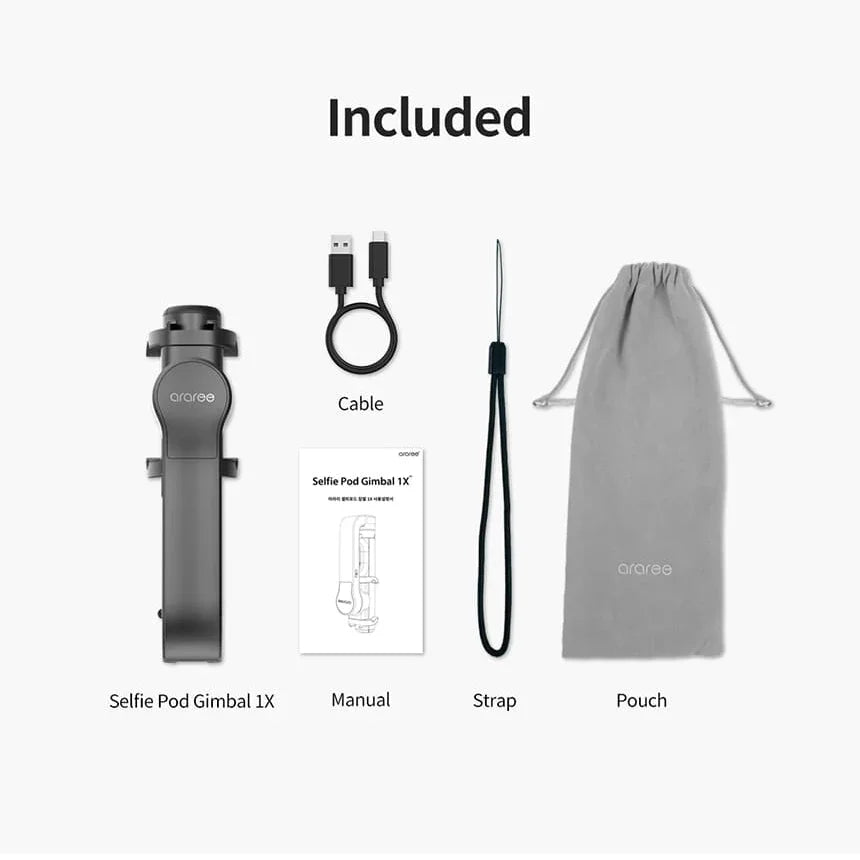 مثبت كاميرا اراري سيلفي بود جيمبال ١ إكس – أسود ٩