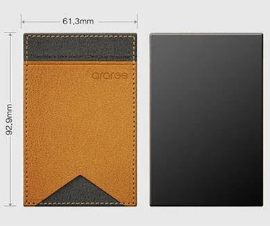 Araree Stick Pocket Genuine Leather Universal Card Holder - Saddle Brown - Tashqila