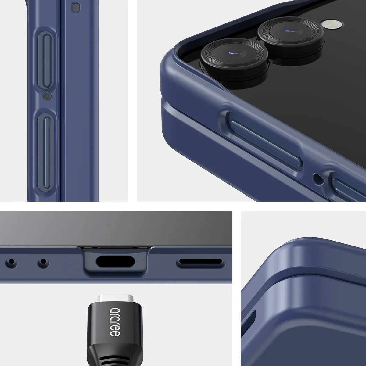 Samsung Z Flip7 Araree Aero Flex Magsafe Case - Navy