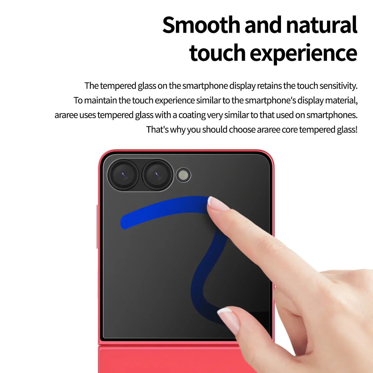 Samsung Z Flip7 Araree Core Front Screen Glass - Clear - Tashqila