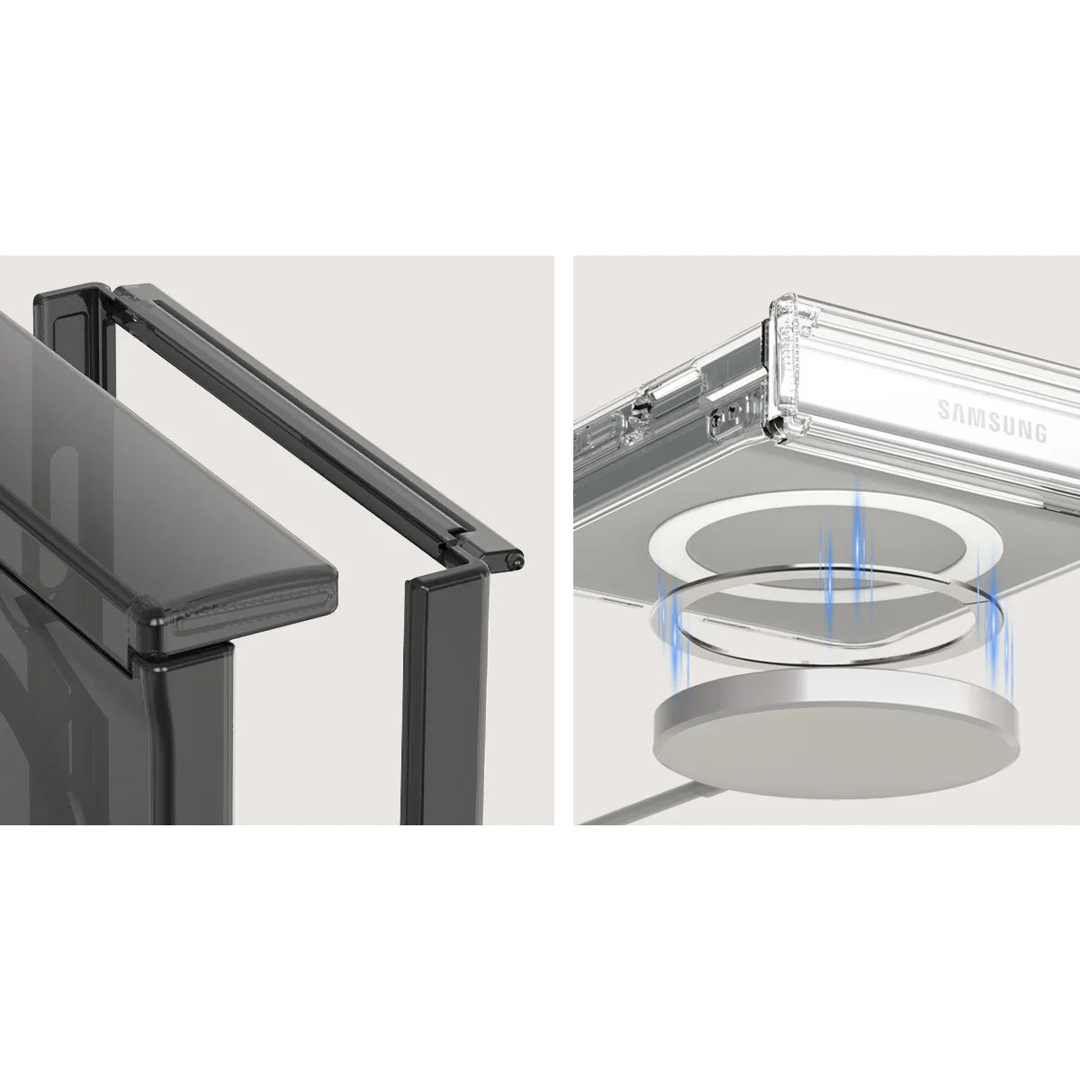 Samsung Z Flip7 Araree Duple 360 Magsafe Case - Clear Black - Tashqila