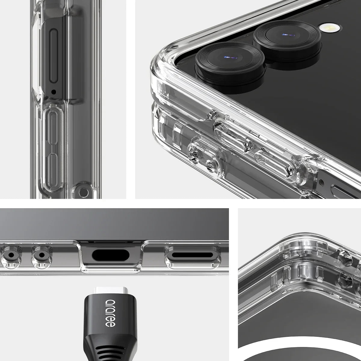 Samsung Z Flip7 Araree Duple Magsafe Case - Clear