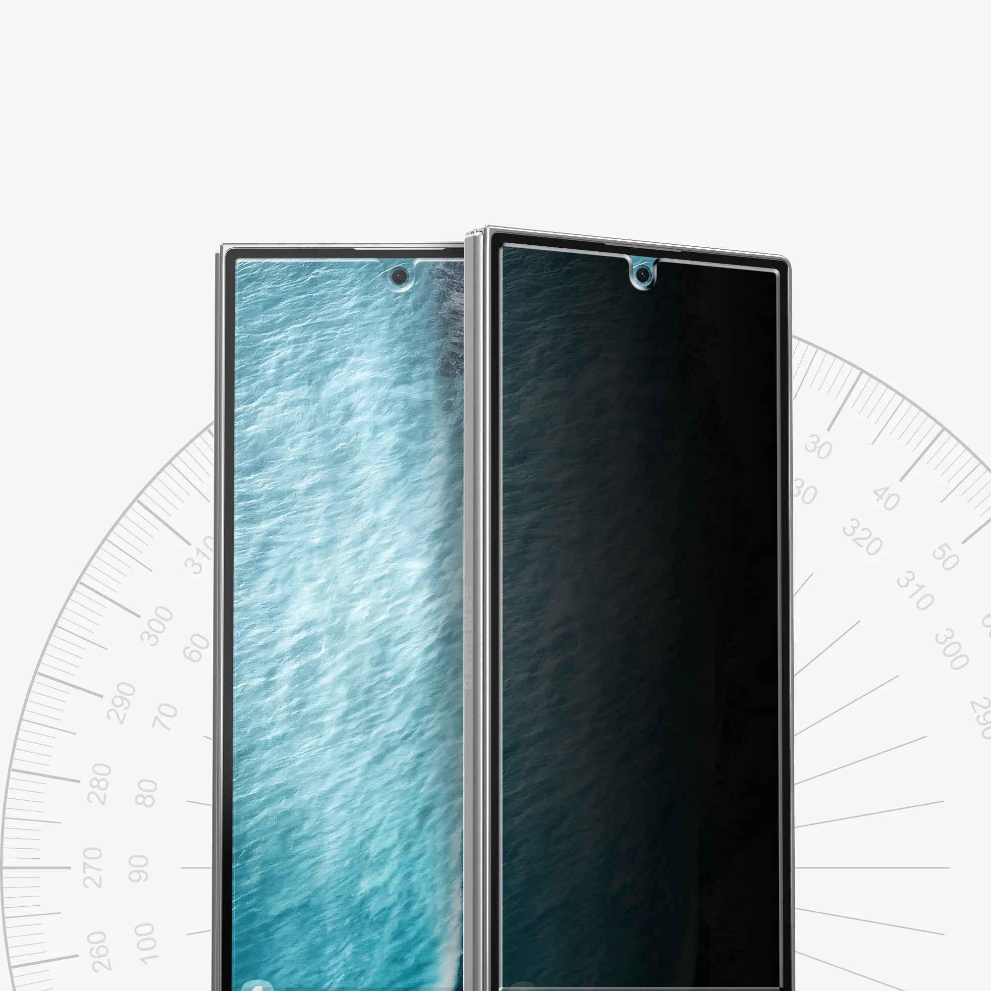 Samsung Z Fold7 Araree Core Front Screen Protector Glass - Privacy (2Pcs) - Tashqila