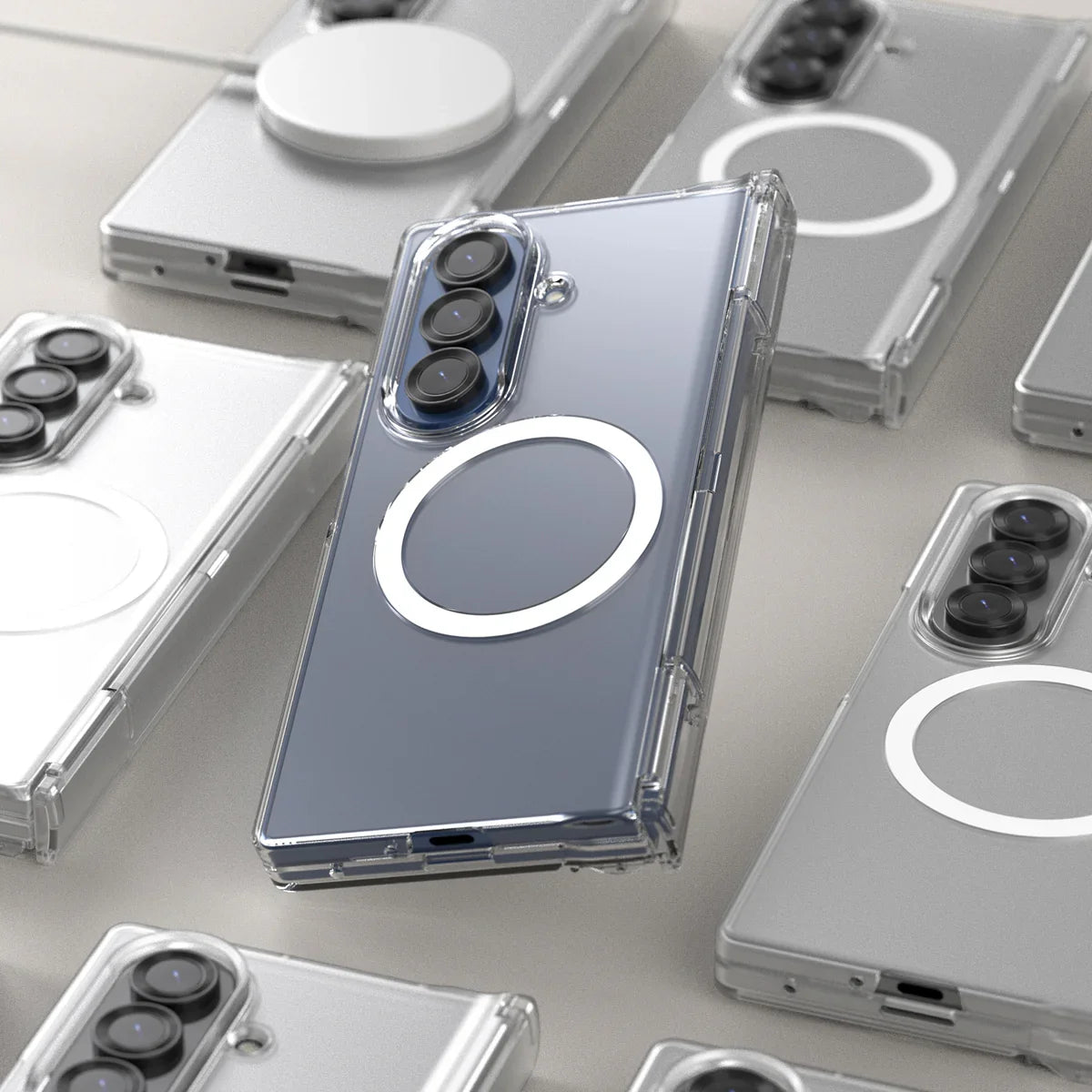 Samsung Z Fold7 Araree Nukin 360 Magsafe Case - Clear - Tashqila