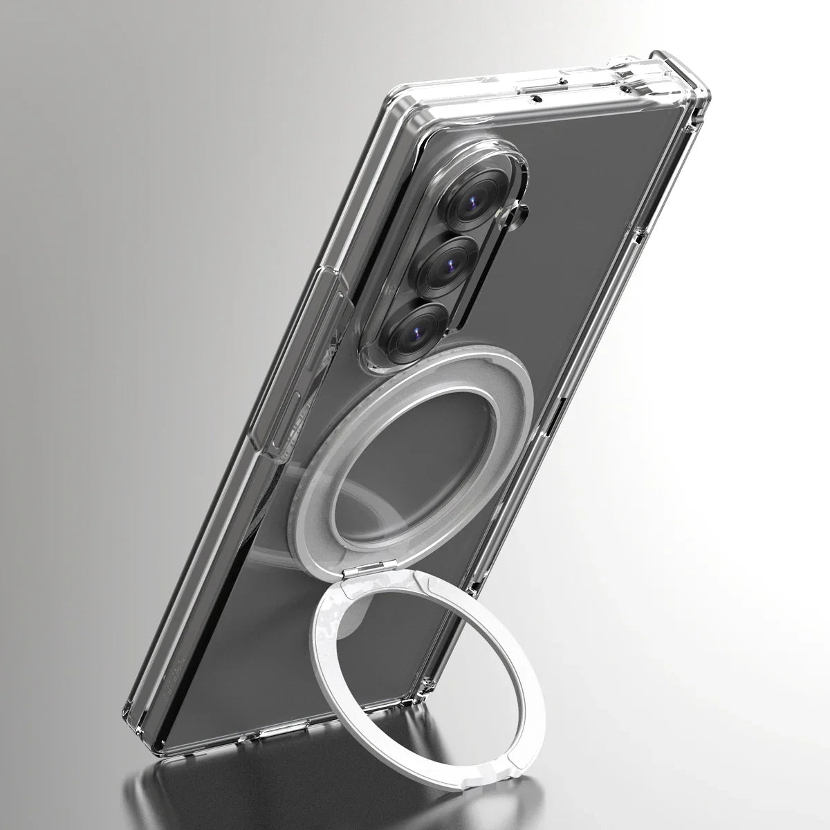 Samsung Z Fold7 Araree Nukin 360 Magsafe Stand Case - Clear - Tashqila