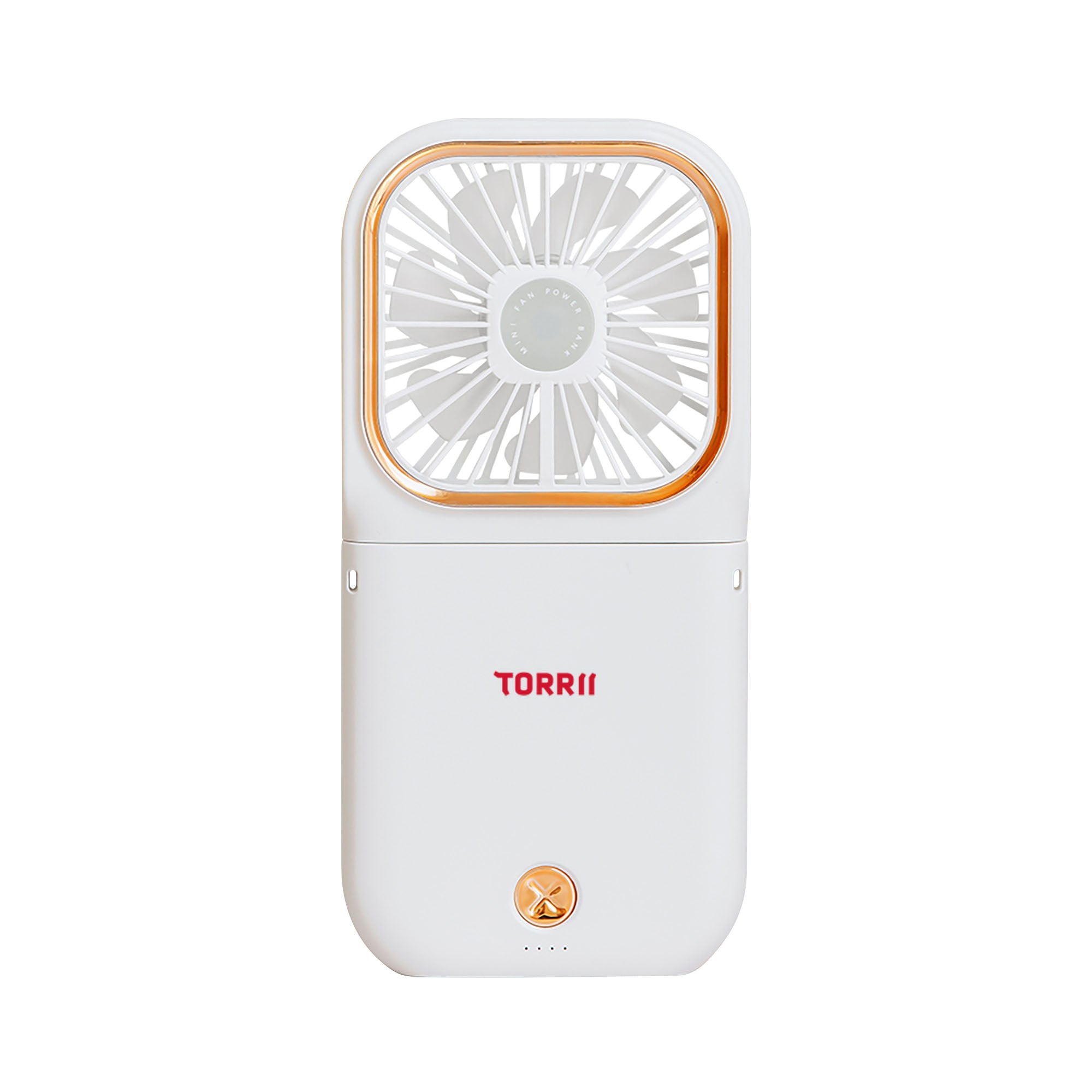 Torrii Cool Foldable Fan With 3000Mah Powerbank - White