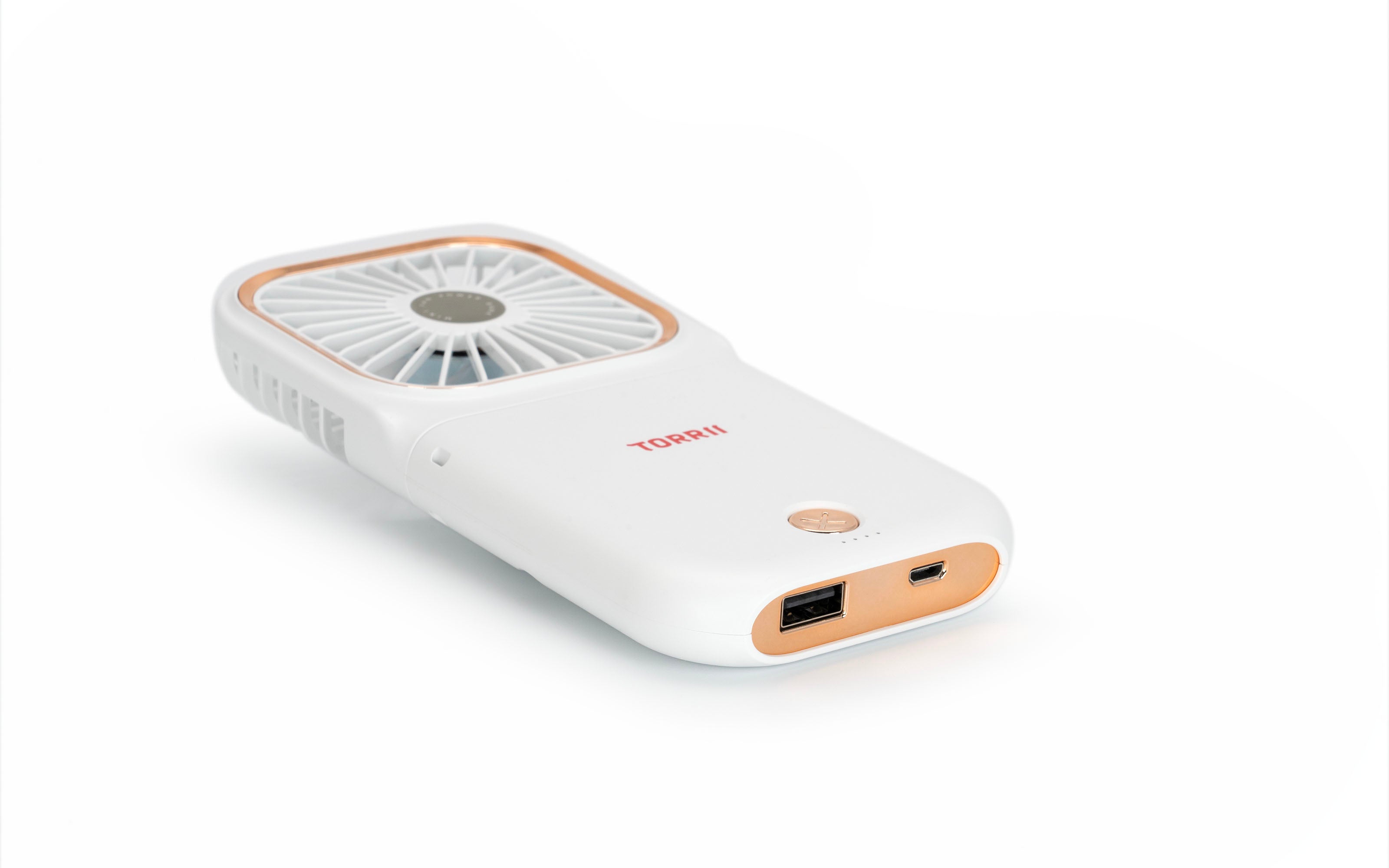 Torrii Cool Foldable Fan With 3000Mah Powerbank - White