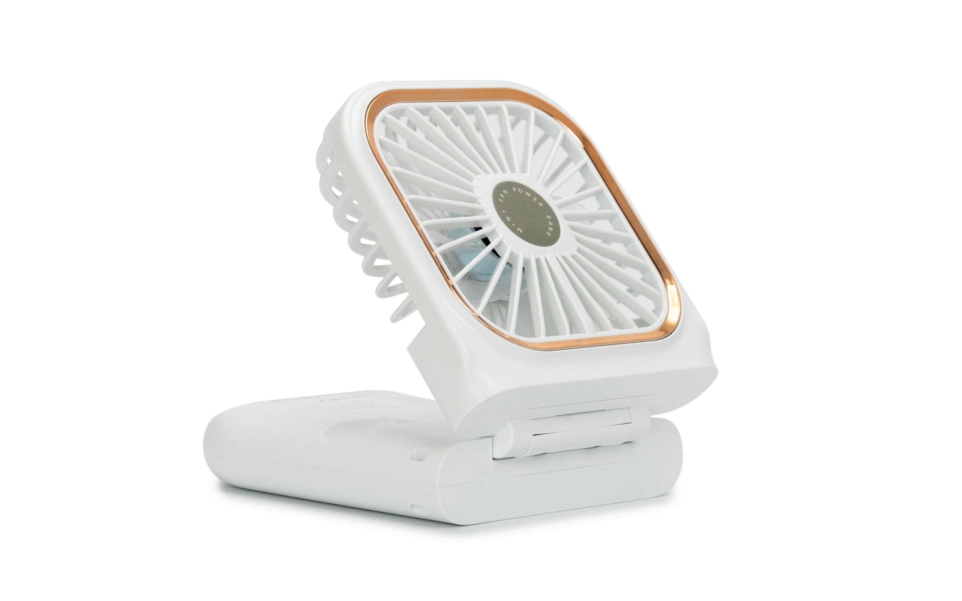 Torrii Cool Foldable Fan With 3000Mah Powerbank - White