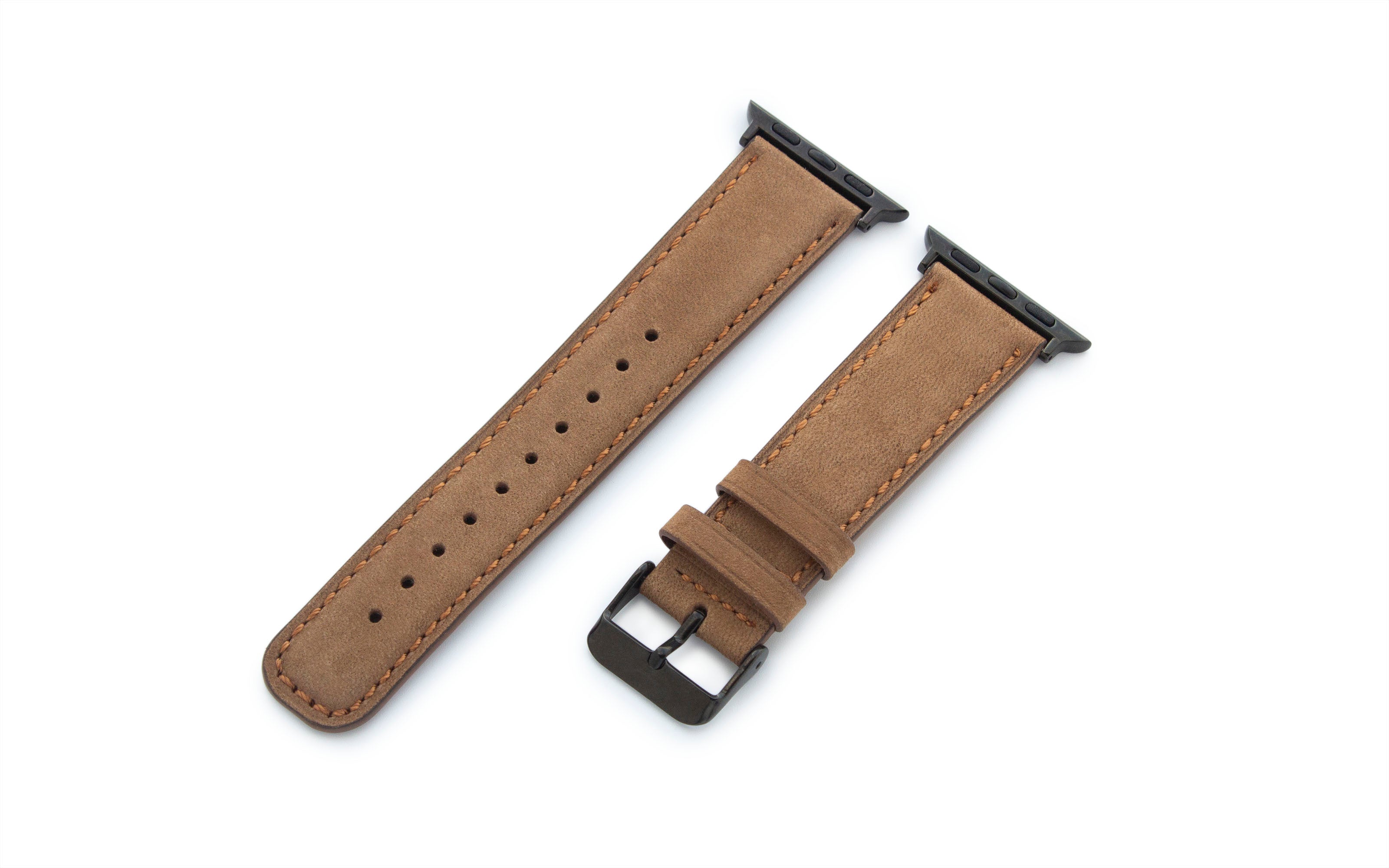 Torrii Apple Watch Leather Band 38/40/41mm - Desert Brown Leather With Orange Stitching