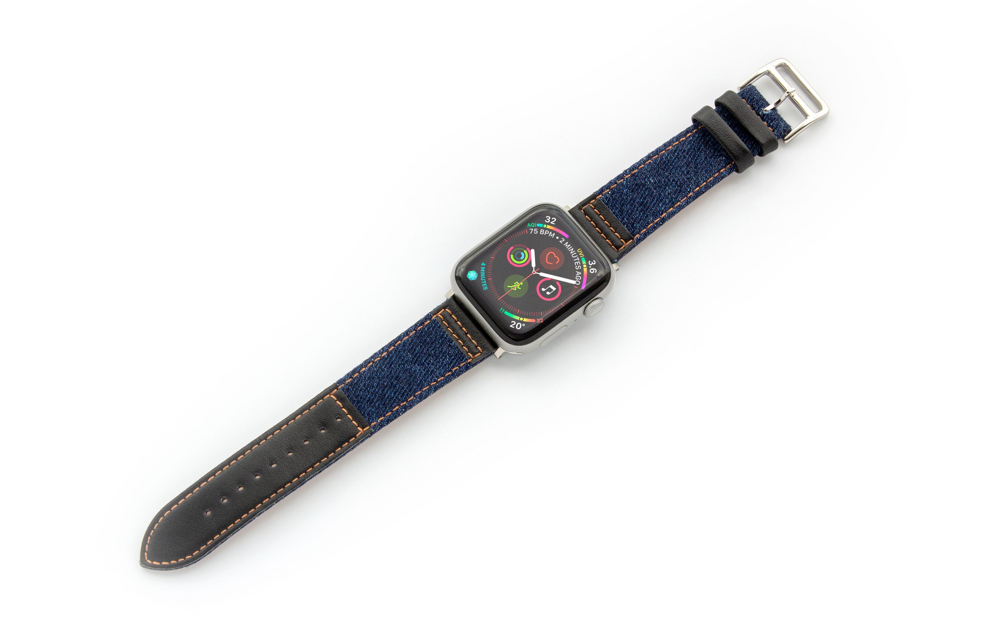 Torrii Apple Watch Leather Band 38/40/41mm - Blue Jean With Black Leather