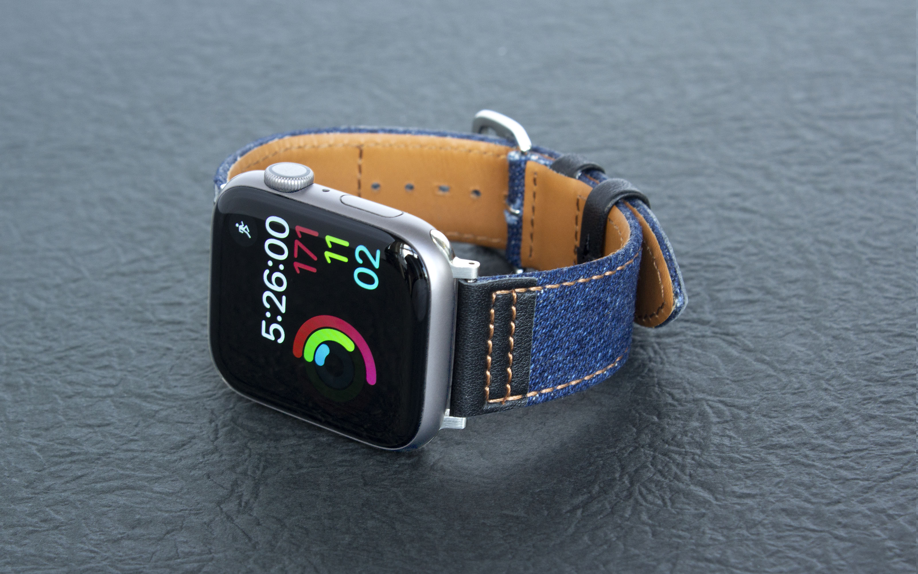 Torrii Apple Watch Leather Band 38/40/41mm - Blue Jean With Black Leather