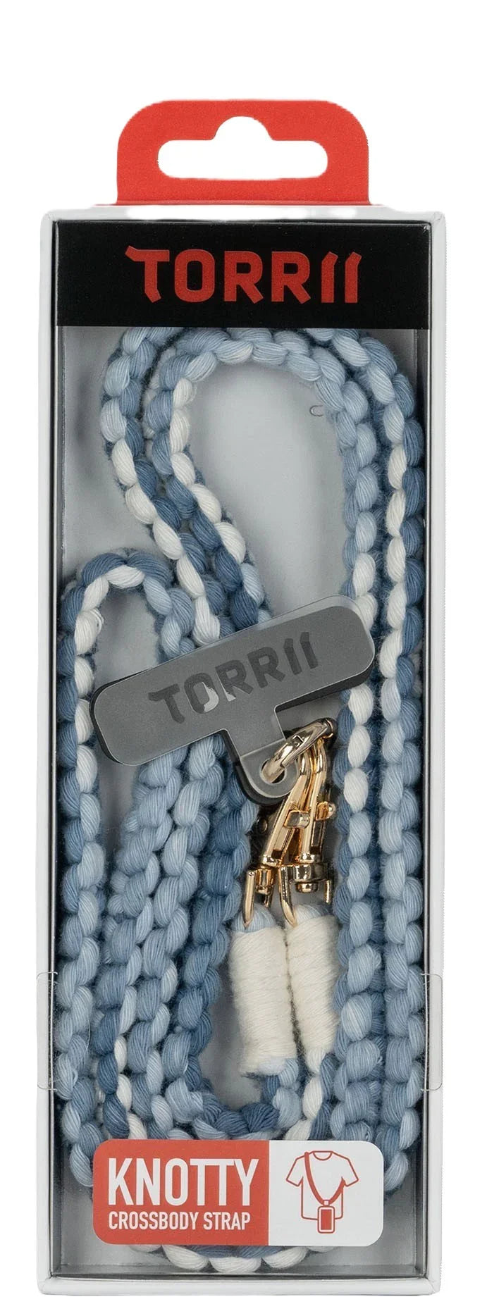 Torrii Knotty Braided Crossbody Strap – Blue - Tashqila
