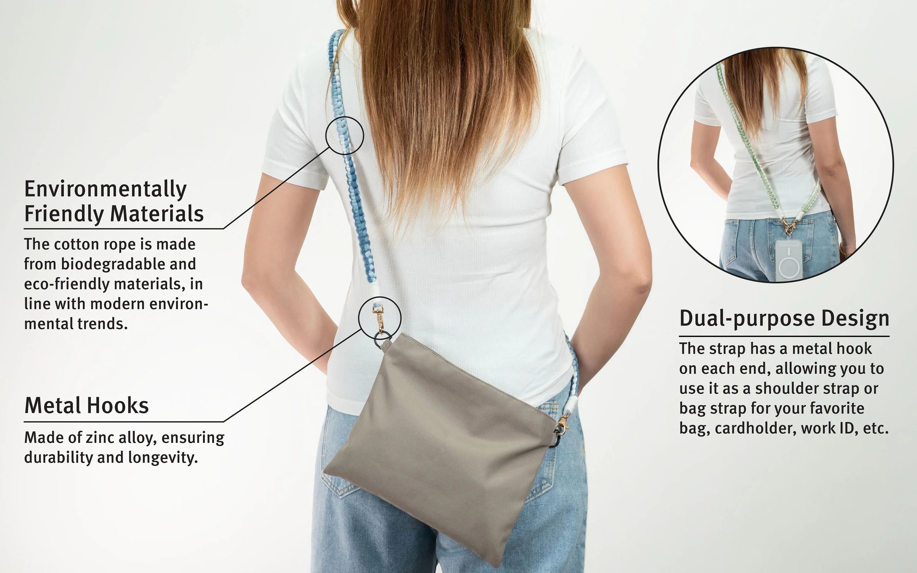 Torrii Knotty Braided Crossbody Strap – Purple - Tashqila