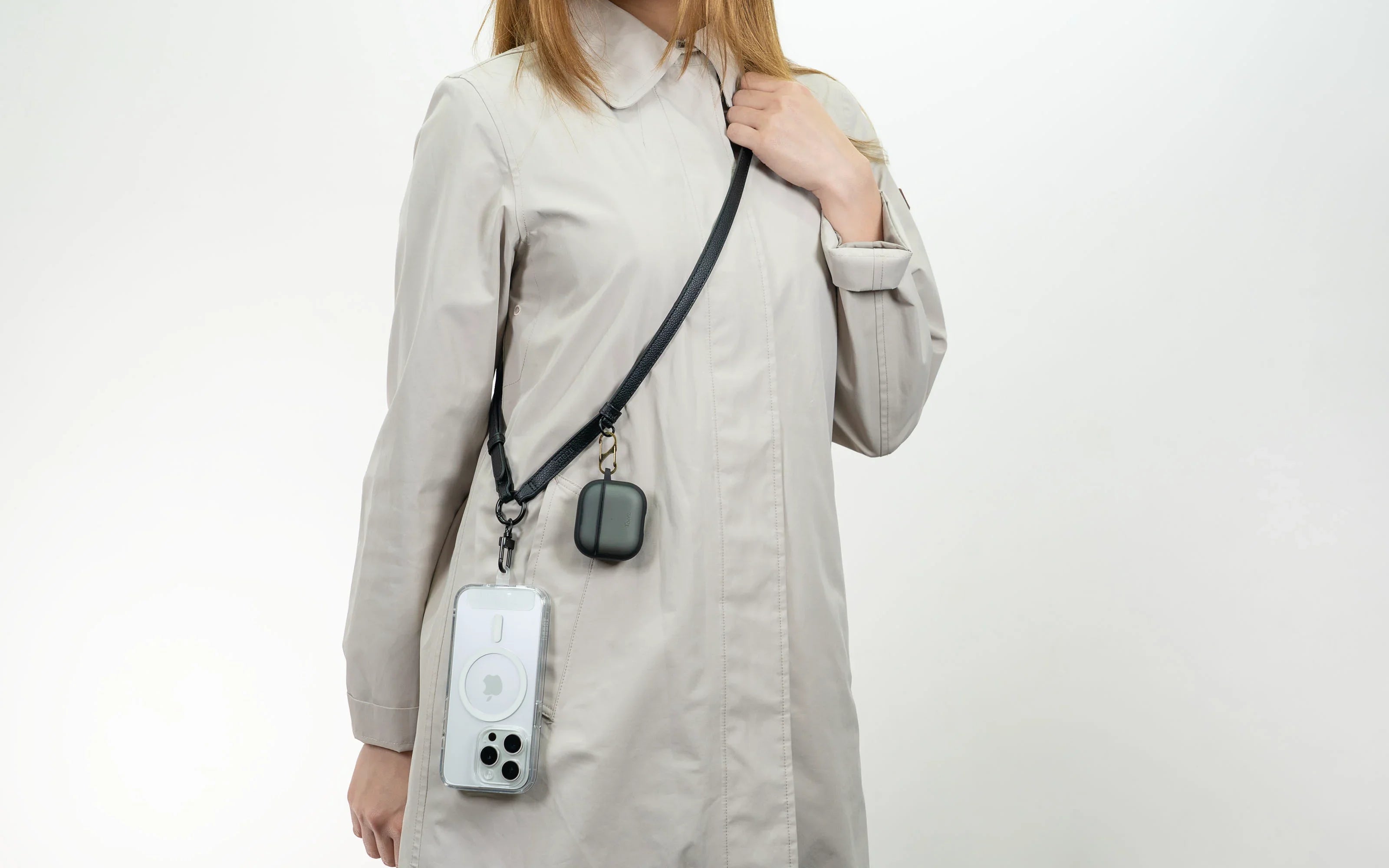 Torrii Knotty Leather Crossbody Strap – Black - Tashqila