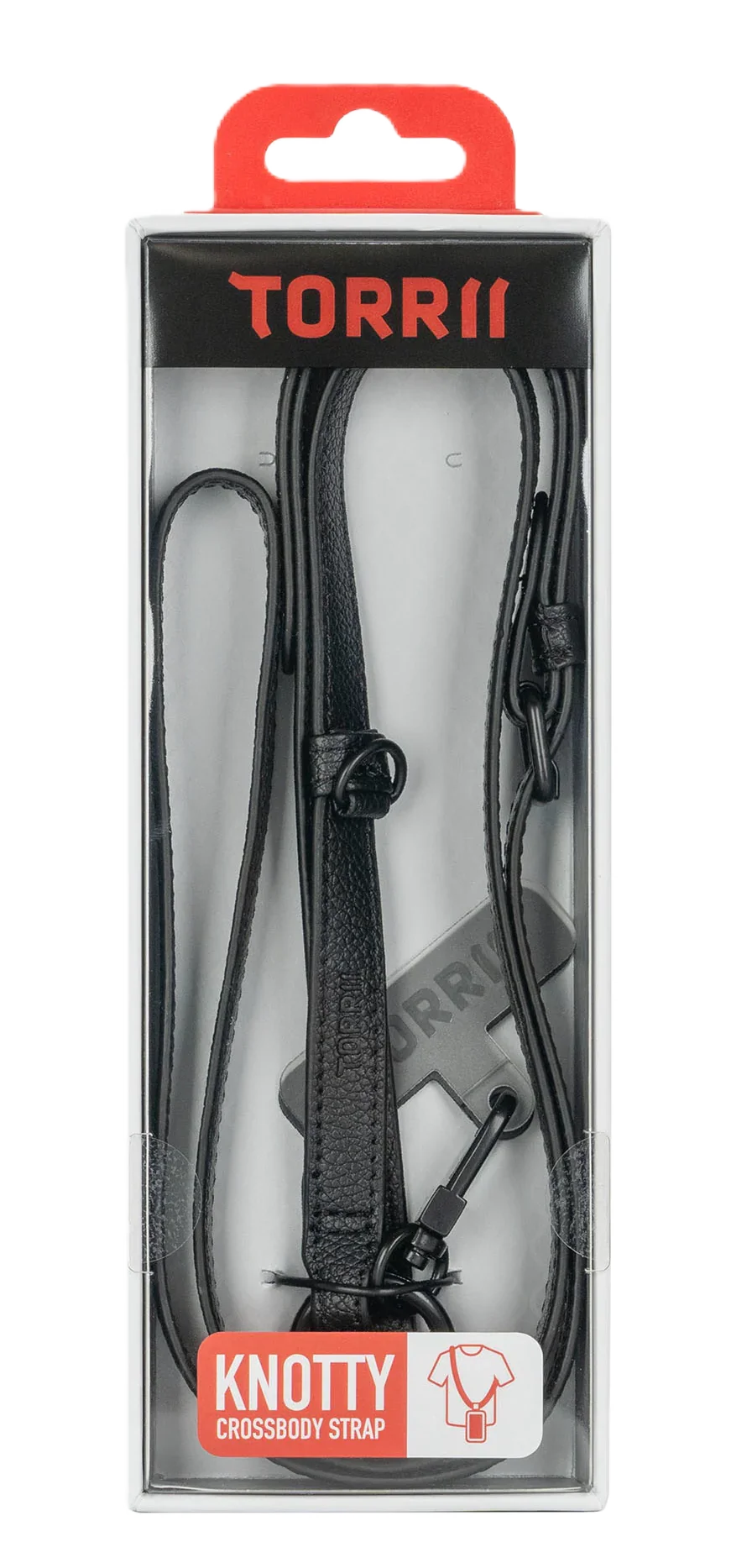 Torrii Knotty Leather Crossbody Strap – Black - Tashqila