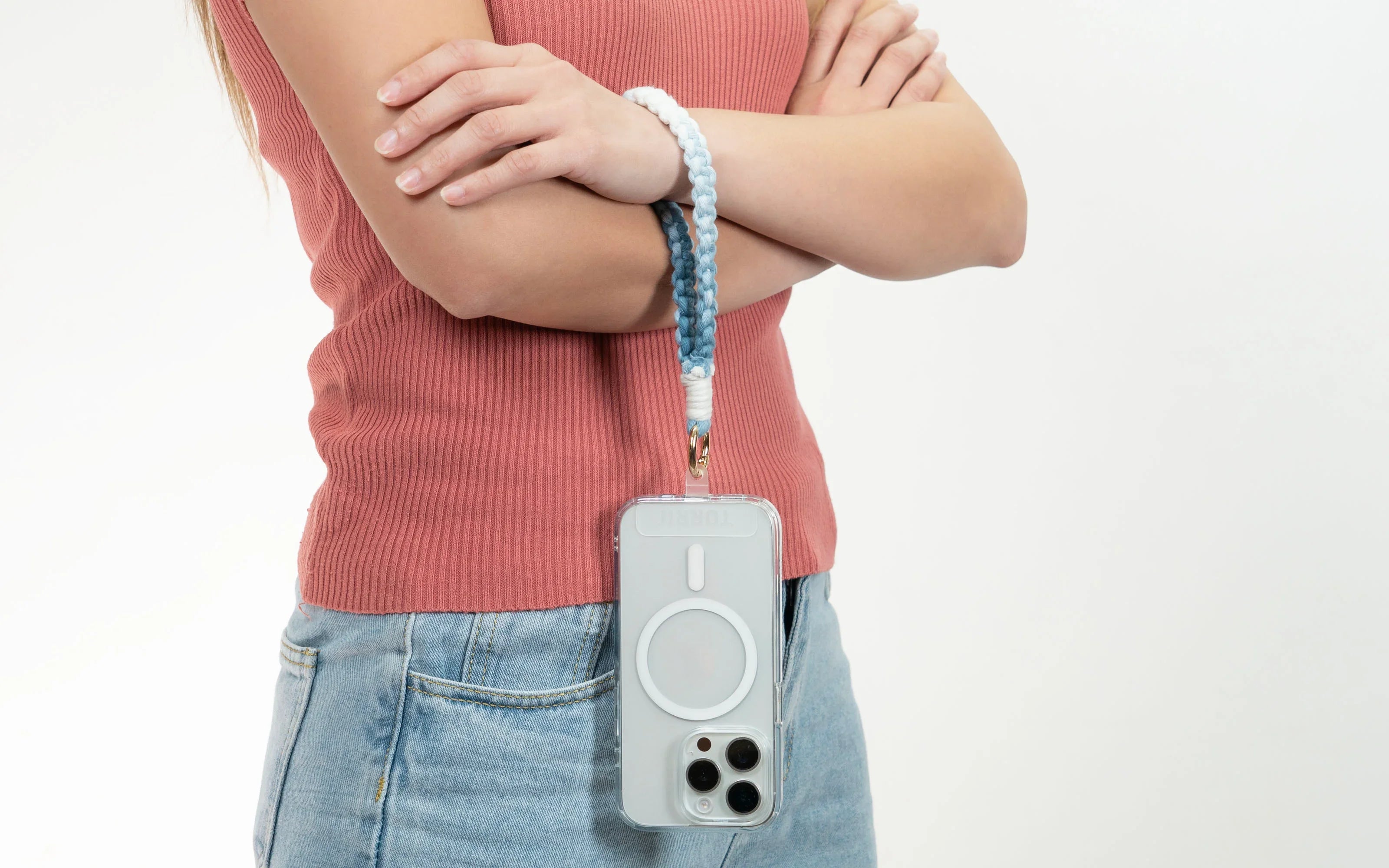 Torrii Knotty Braided Wrist Strap – Blue - Tashqila