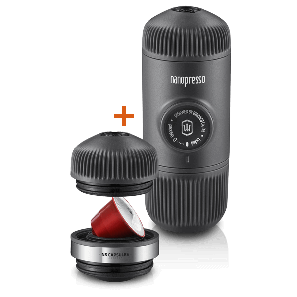 WACACO Nanopresso Portable Espresso Machine Black + NS Adapter