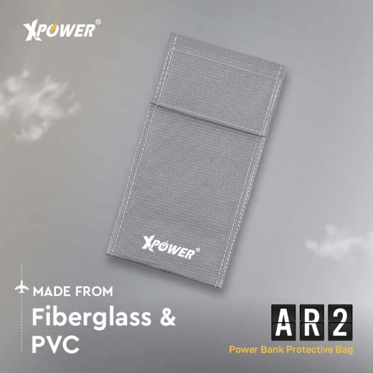 Xpower Protective Bag for Powerbank, Rectangle Silver
