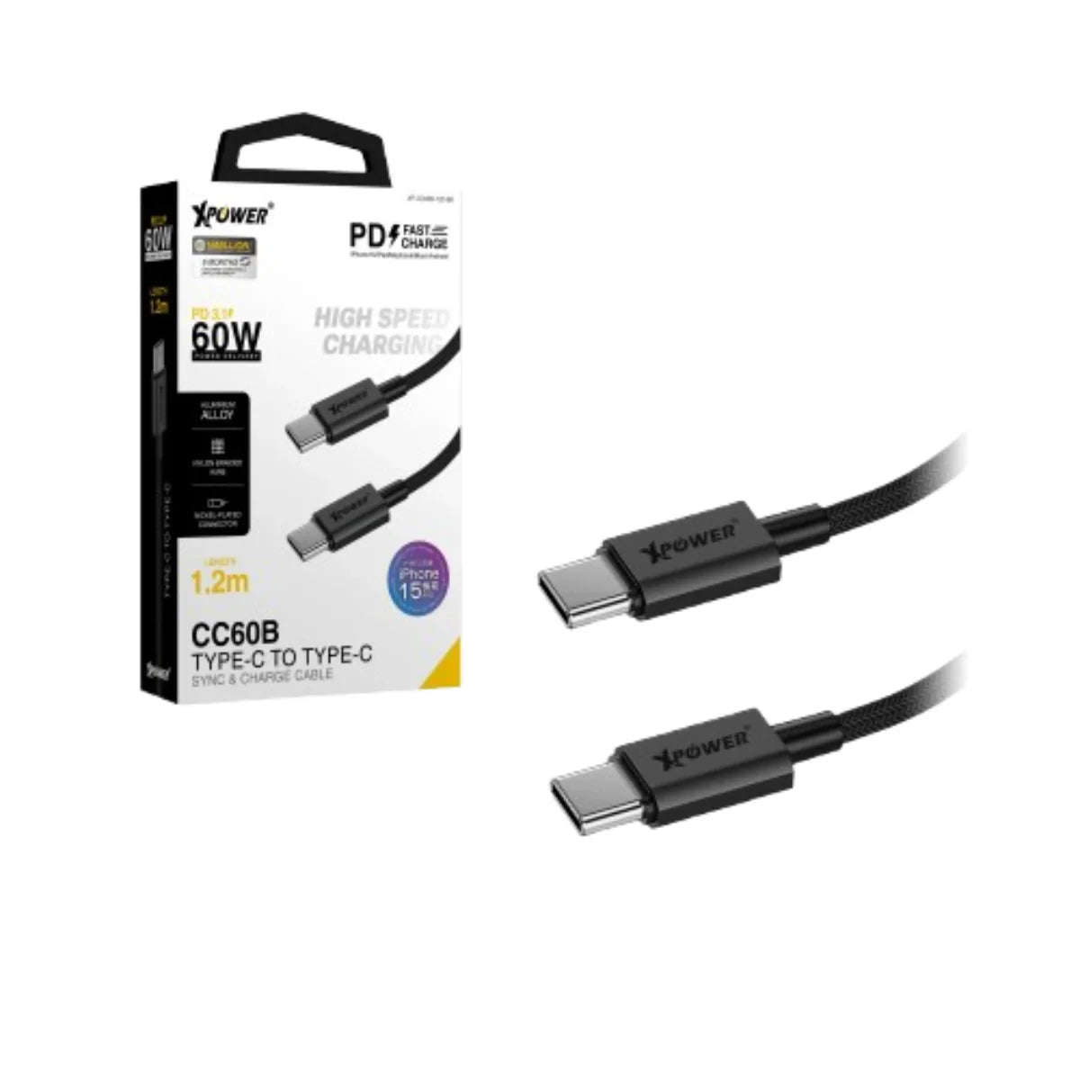 XPower 60W C To C 1.2m Cable