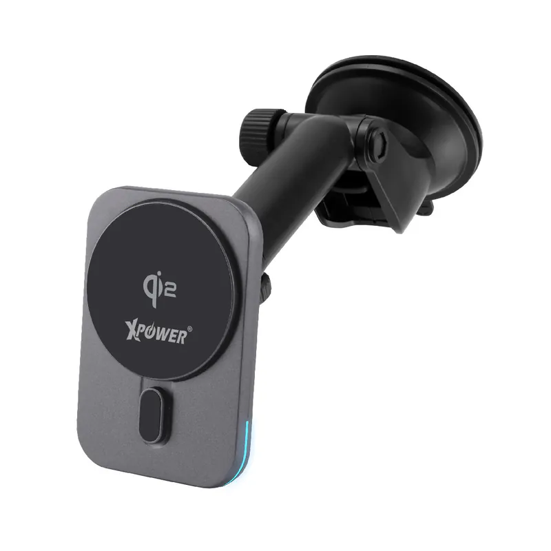 XPower 15W 3in1 Wireless Charging Car Mount Holder - Grey