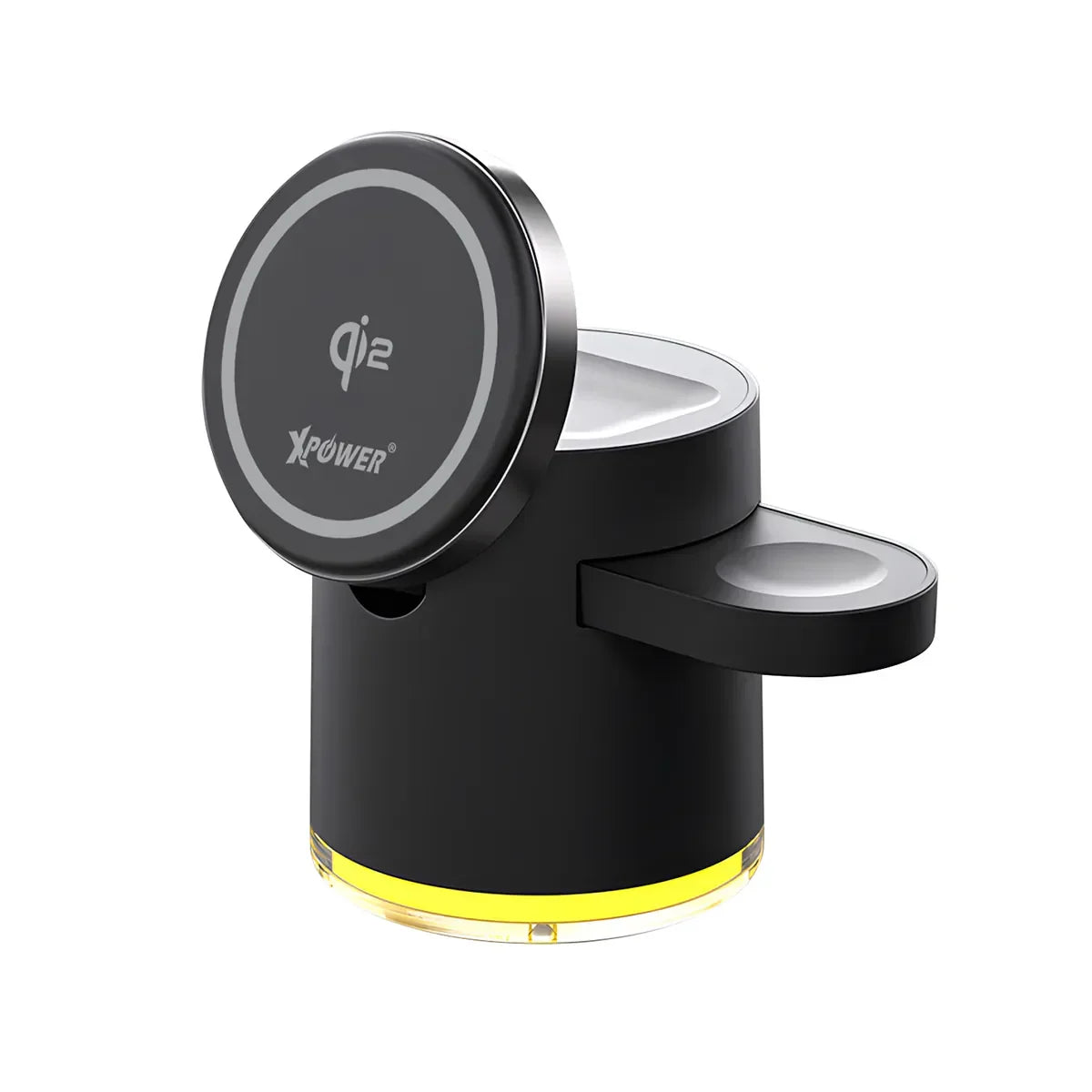 Xpower 15W 5in1 Foldable Magsafe Wireless Charging Stand - Black - Tashqila