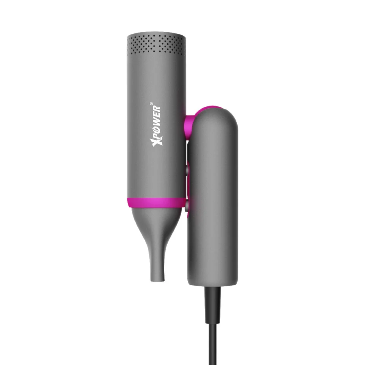 Xpower Powerfine Foldable Hair Dryer, Gray
