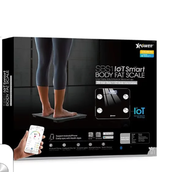 XPower SBS1 Smart Body Scale with 63 body information  - Black
