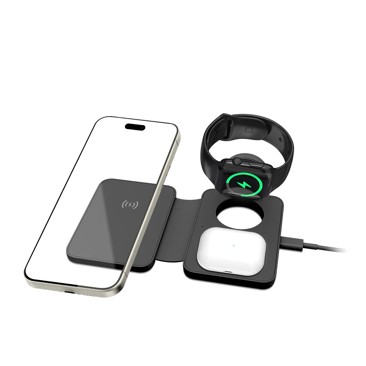 XPower Magsafe Foldable Travel Charging Pad - Black