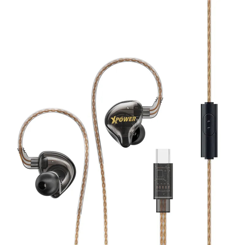 XPower Type-C Wired Earphone - Black