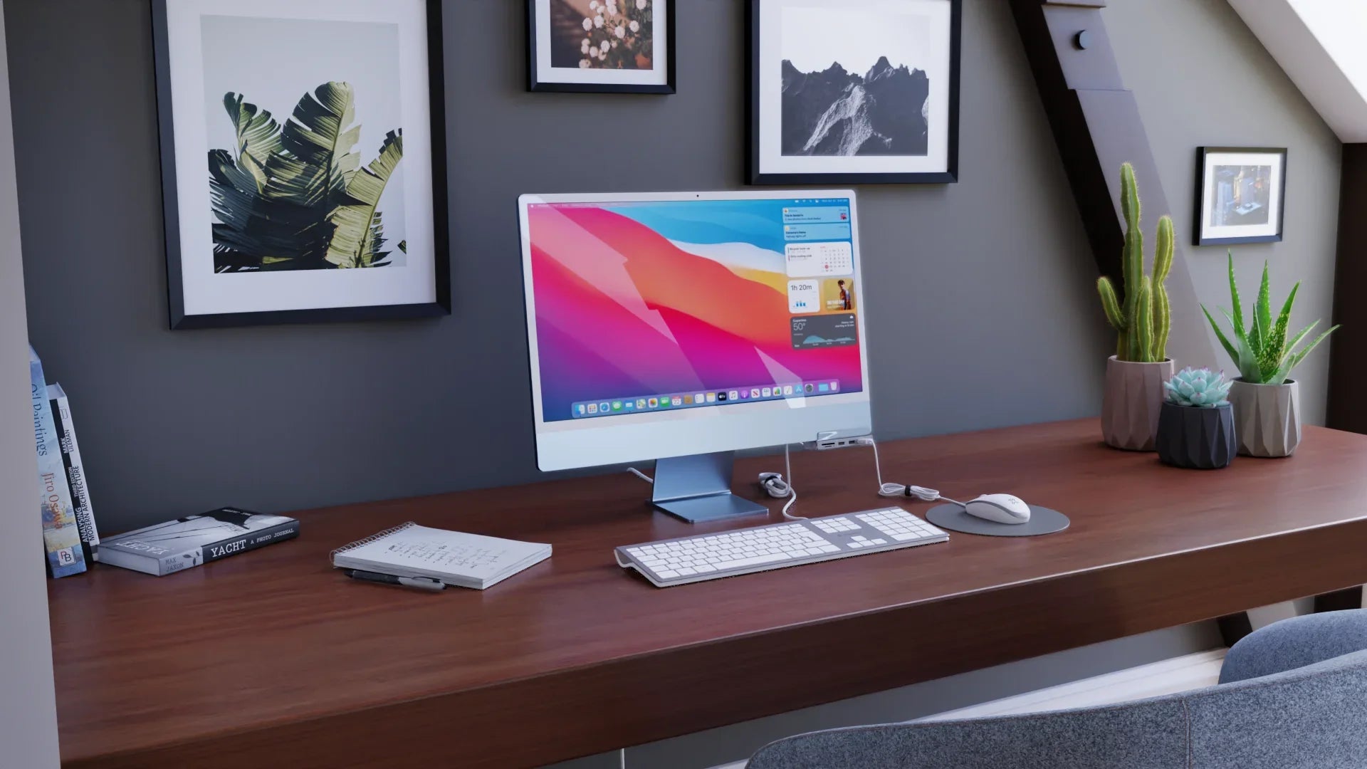 XtremeMac Type-C 6 In 1 Hub With Hanging Stand For iMac - Tashqila