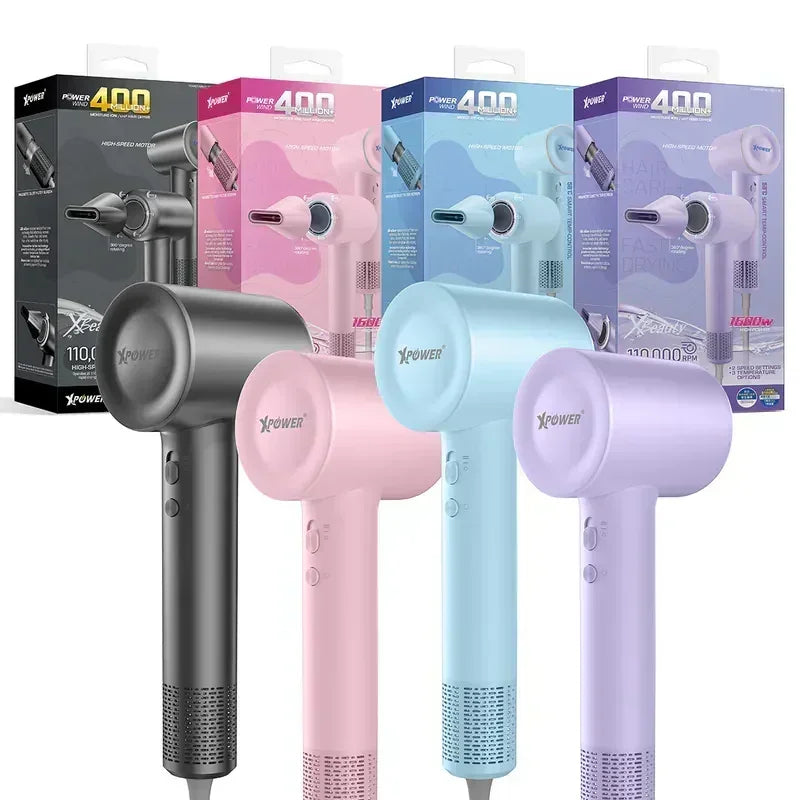 Xpower 1600W Powerwind Hair Dryer - Pink - Tashqila
