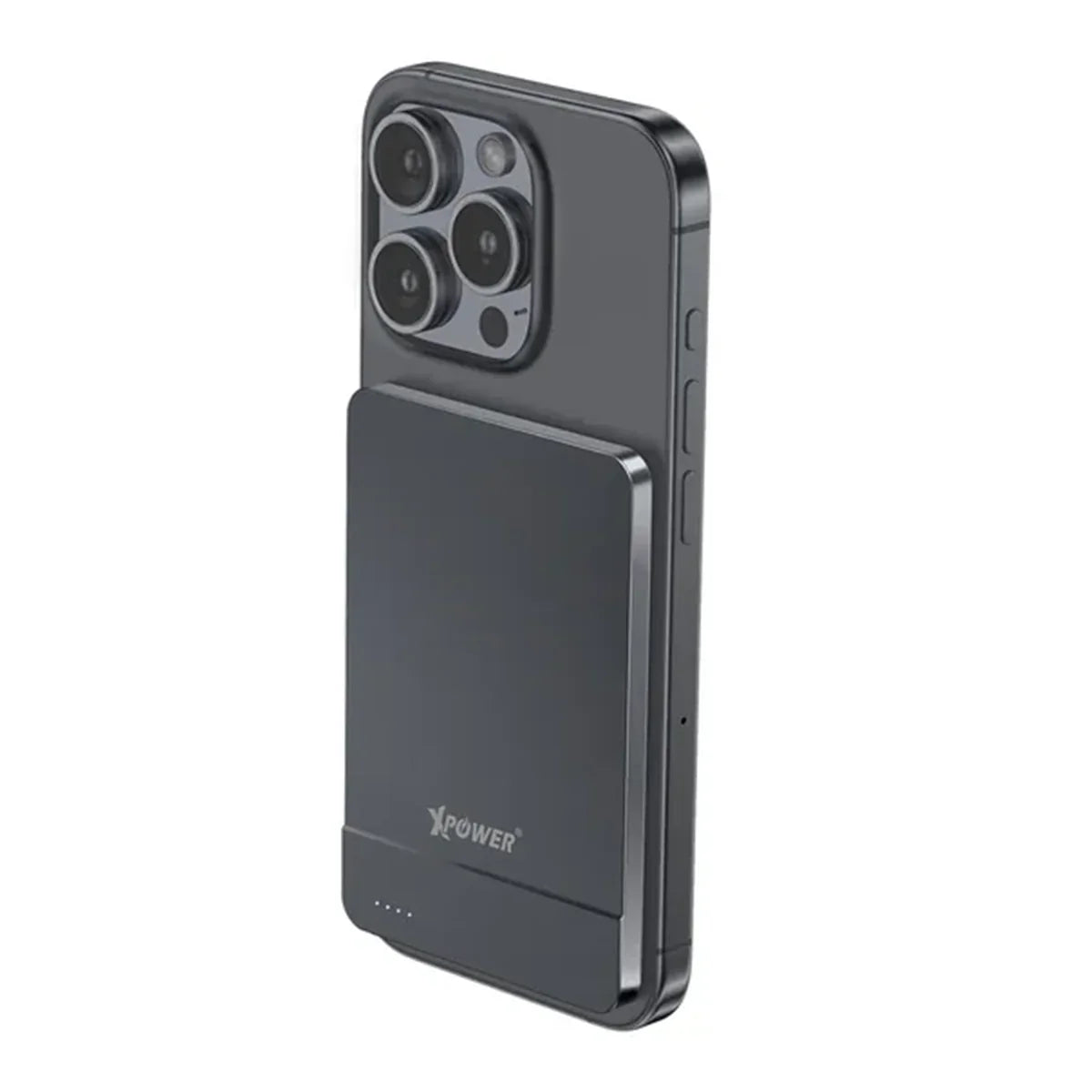 Xpower 5000mah 20w 2in1 Wireless Ultra Thin Power Bank - Grey - Tashqila