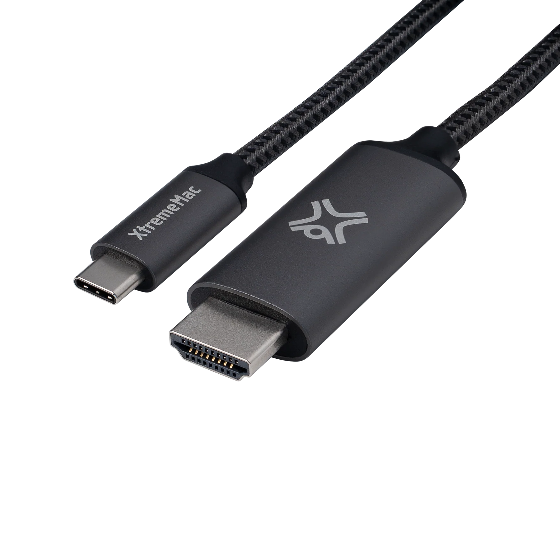 XtremeMac Type-C To HDMI Nylon Braided Cable 2M - Space Grey
