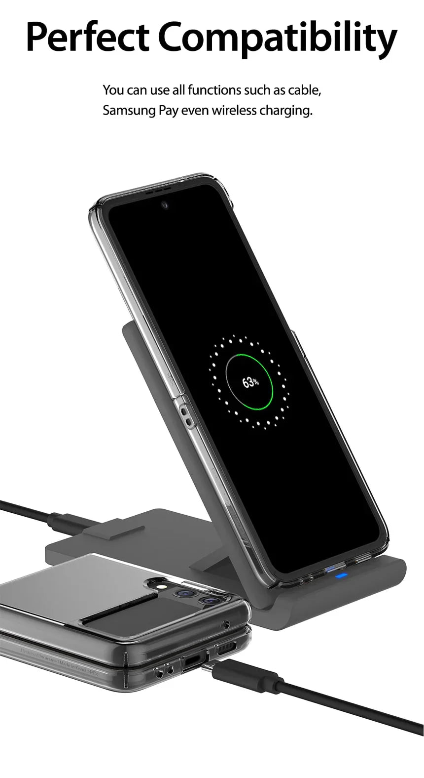 Araree Nukin360 Series Case For Samsung Galaxy Z Flip 3 - Clear - Tashqila