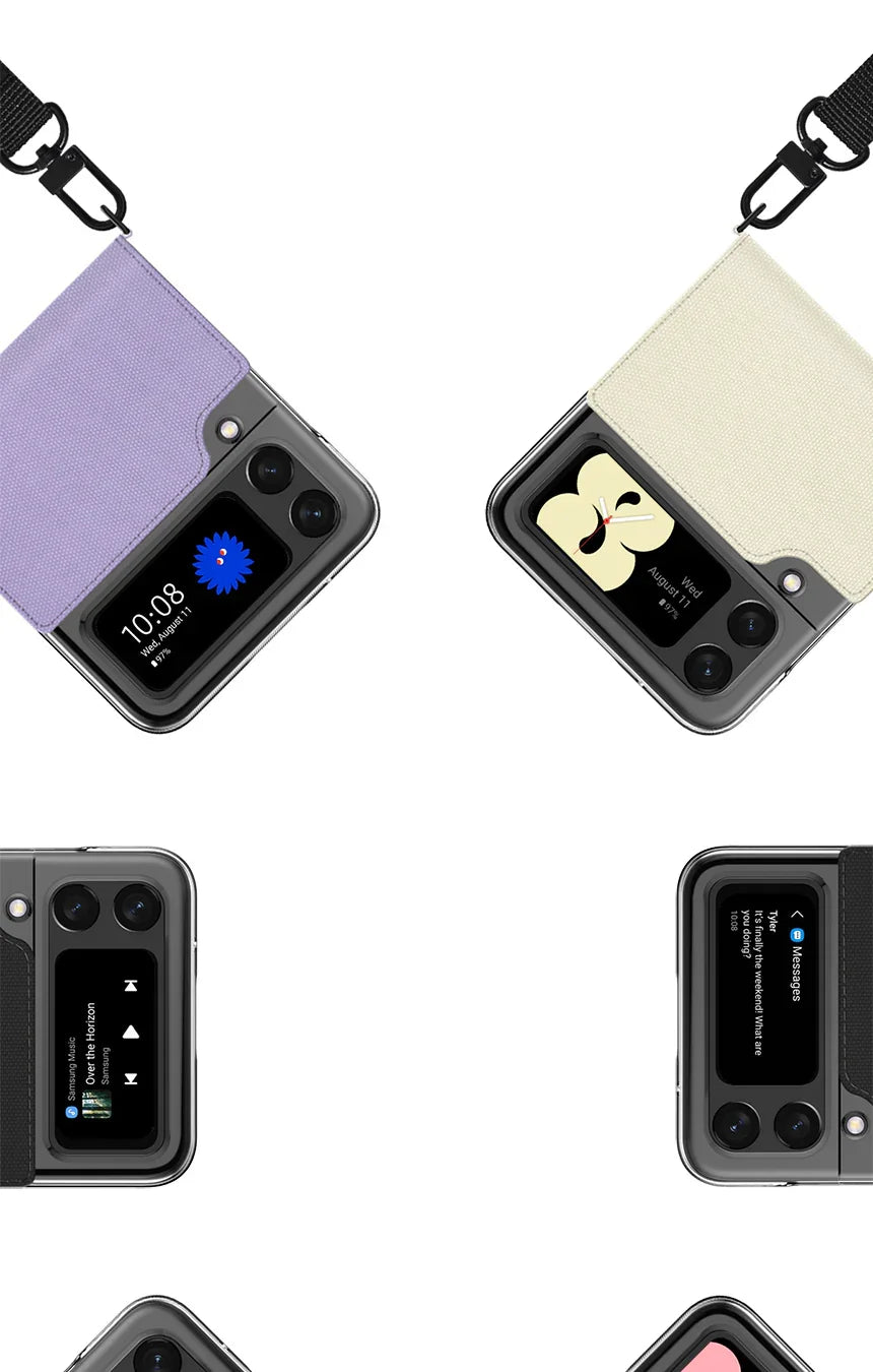 Araree Canvas Diary Case For Z FliP 4 - Purple - Tashqila