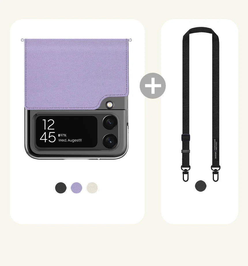 Araree Canvas Diary Case For Z FliP 4 - Purple - Tashqila