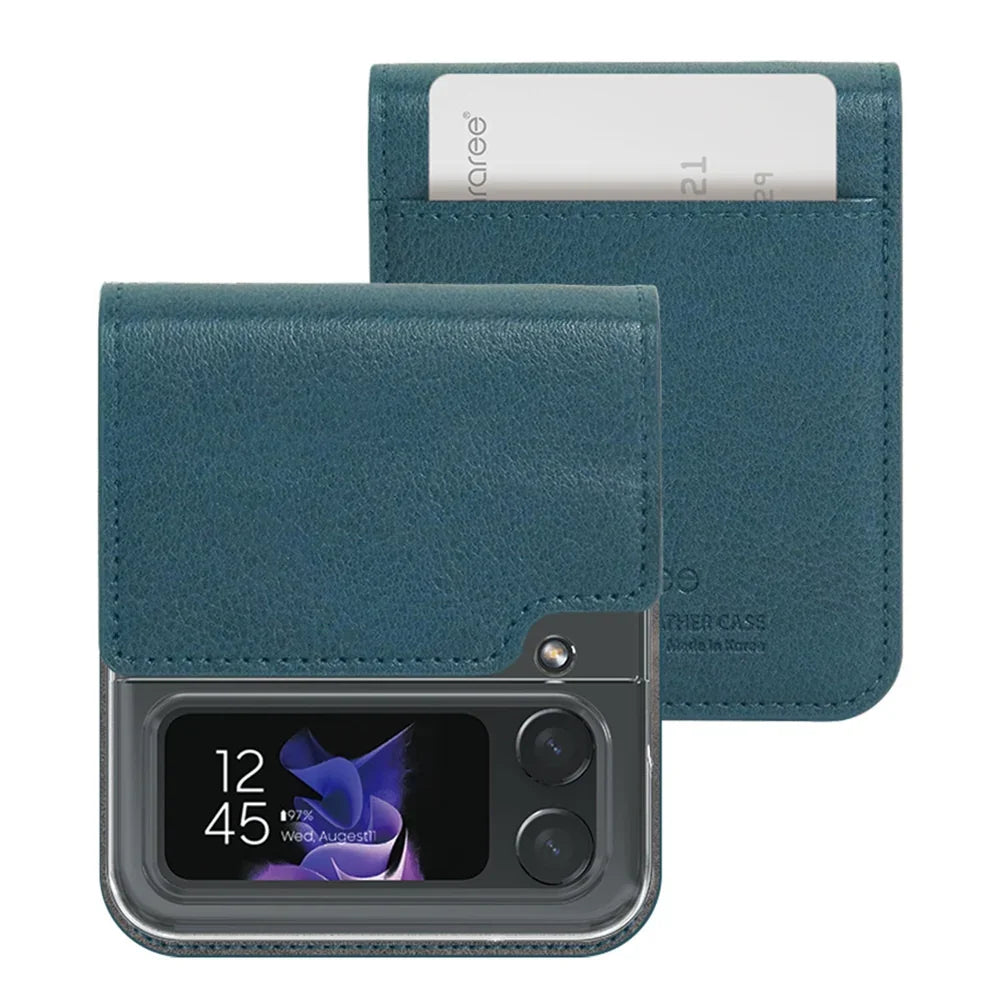 Araree Mustang Diary Case For Z FliP 4 - Ash Blue - Tashqila