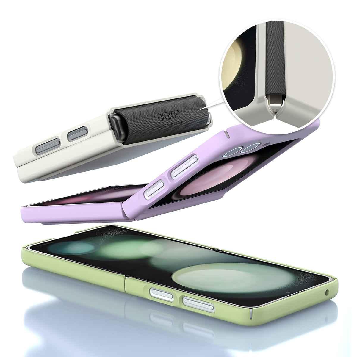 Araree Z Flip 5 Aero Flex Case With Dual Layer Protection - Ocean Green