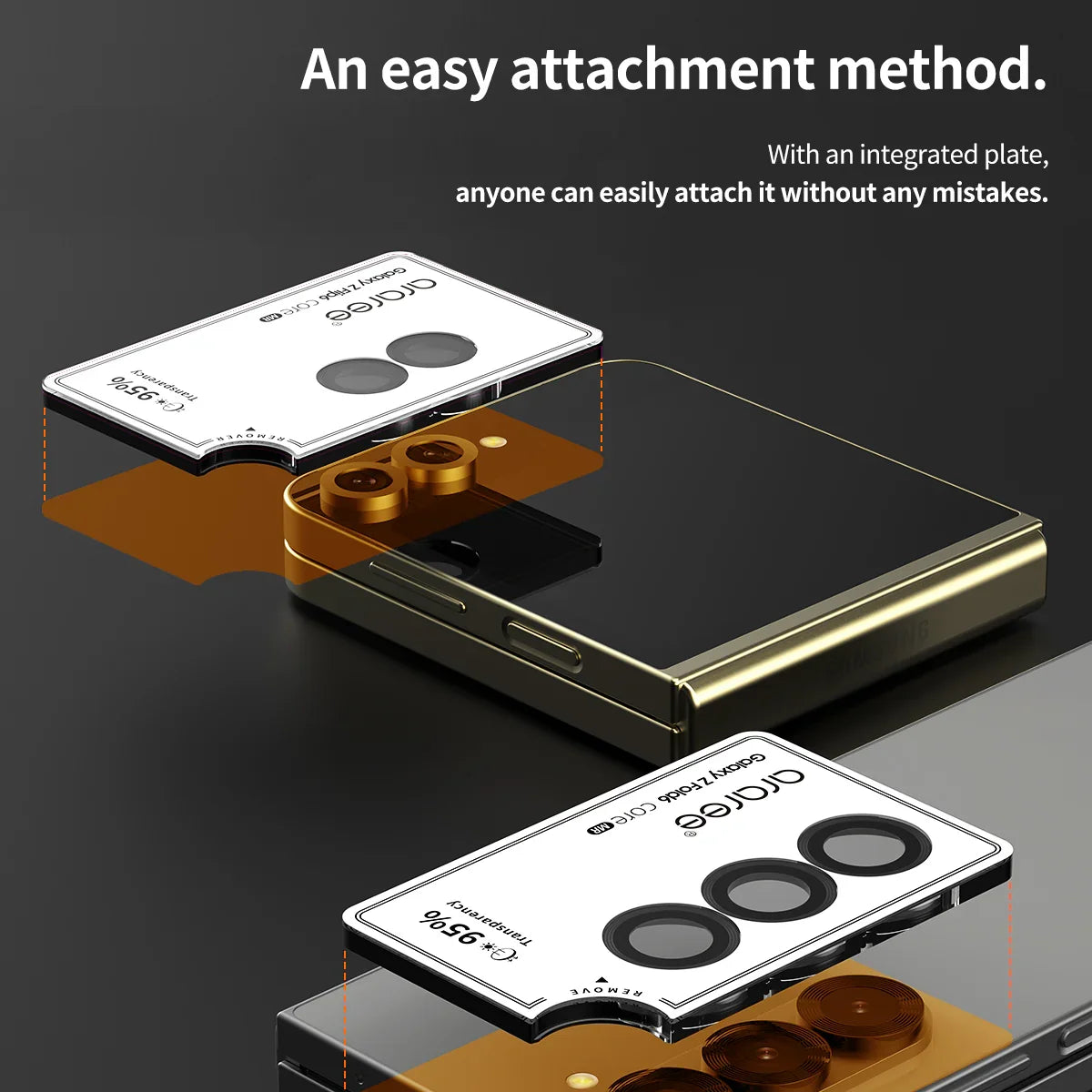 Araree Samsung Z Flip 6 Core Camera Glass With Metal Ring - Clear - Tashqila