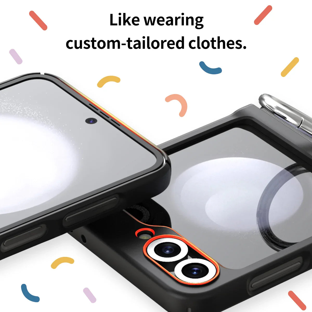 Araree Samsung Z Flip 6 Aero Flex With Finger Ring Holder - Black - Tashqila