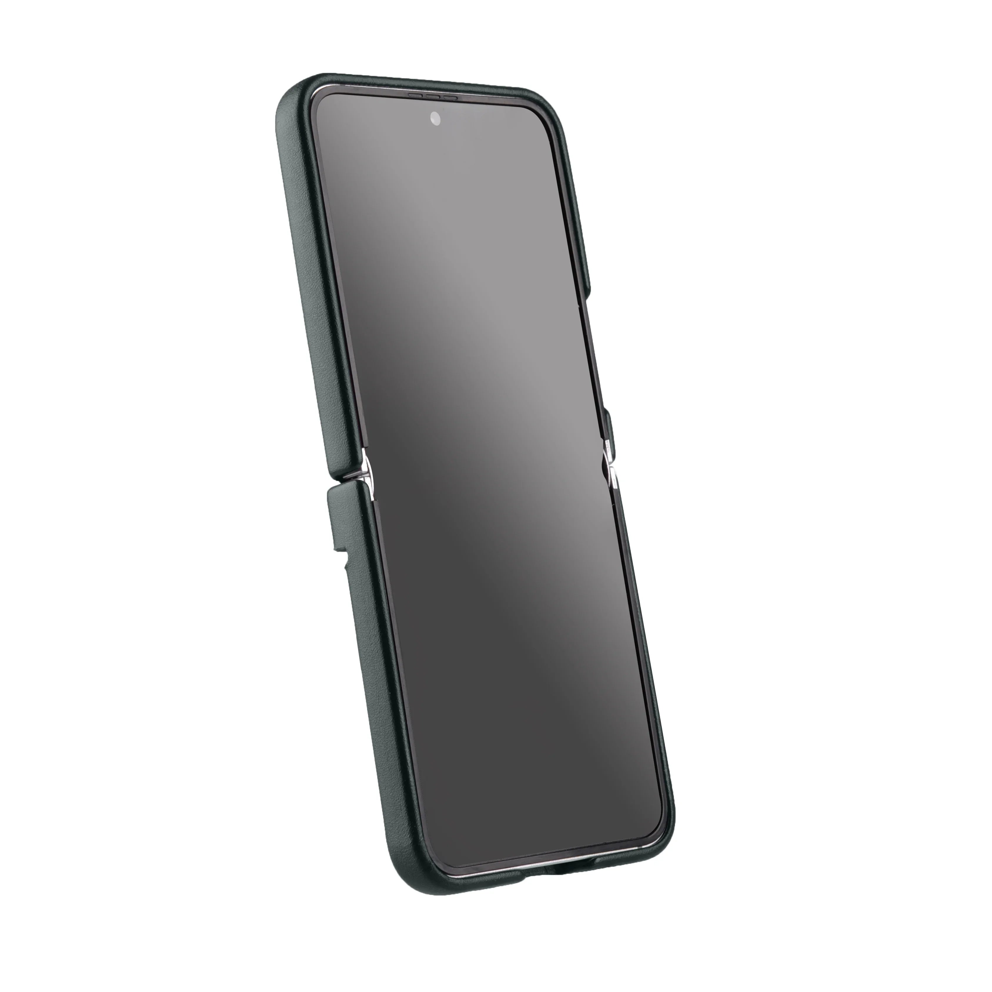 Melkco Galaxy Z Flip6 Origin Series PU Leather Regal Snap Cover - Dark Green - Tashqila