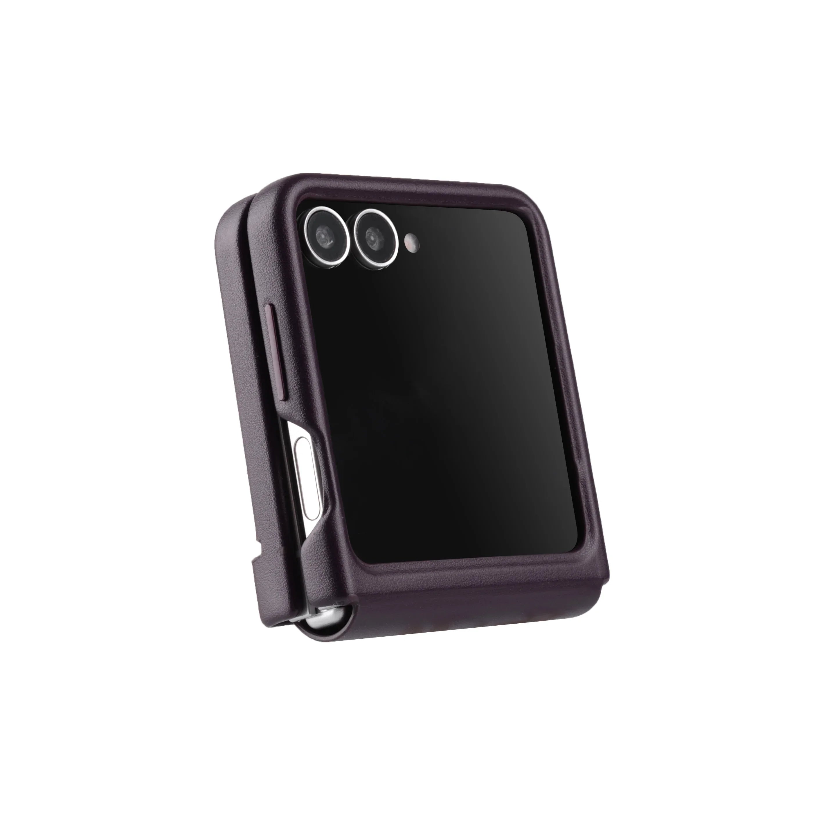 Melkco Galaxy Z Flip6 Origin Series PU Leather Regal Snap Cover - Dark Purple - Tashqila