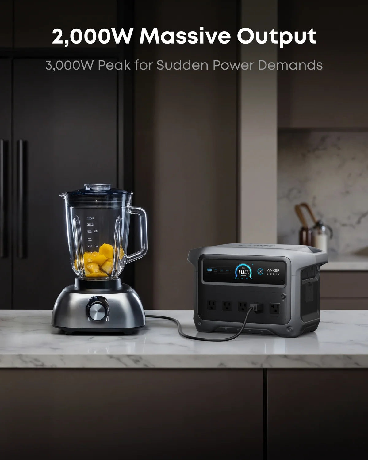 Anker SOLIX C1000 Gen 2 Portable Power Station (A17632A1) – 1024Wh | 2000W