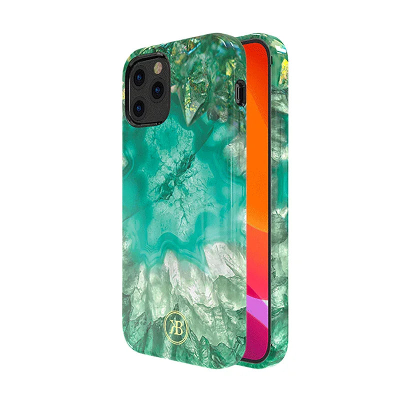 iPhone 12 & 12 Pro Kingxbar Jade Splash Case - Green - Tashqila