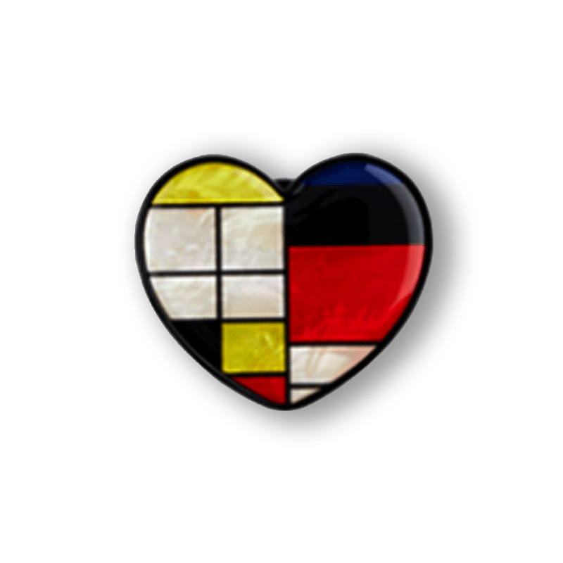 Man & Wood Smart Grip Heart Shape - Mondrian (Heart)