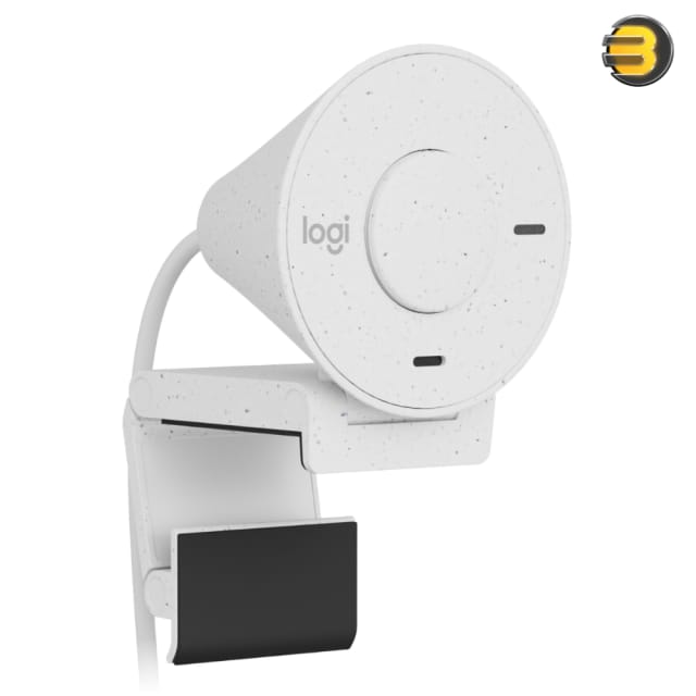 Logitech Brio 300 1080p USB-C Webcam with Privacy Shutter - Off White