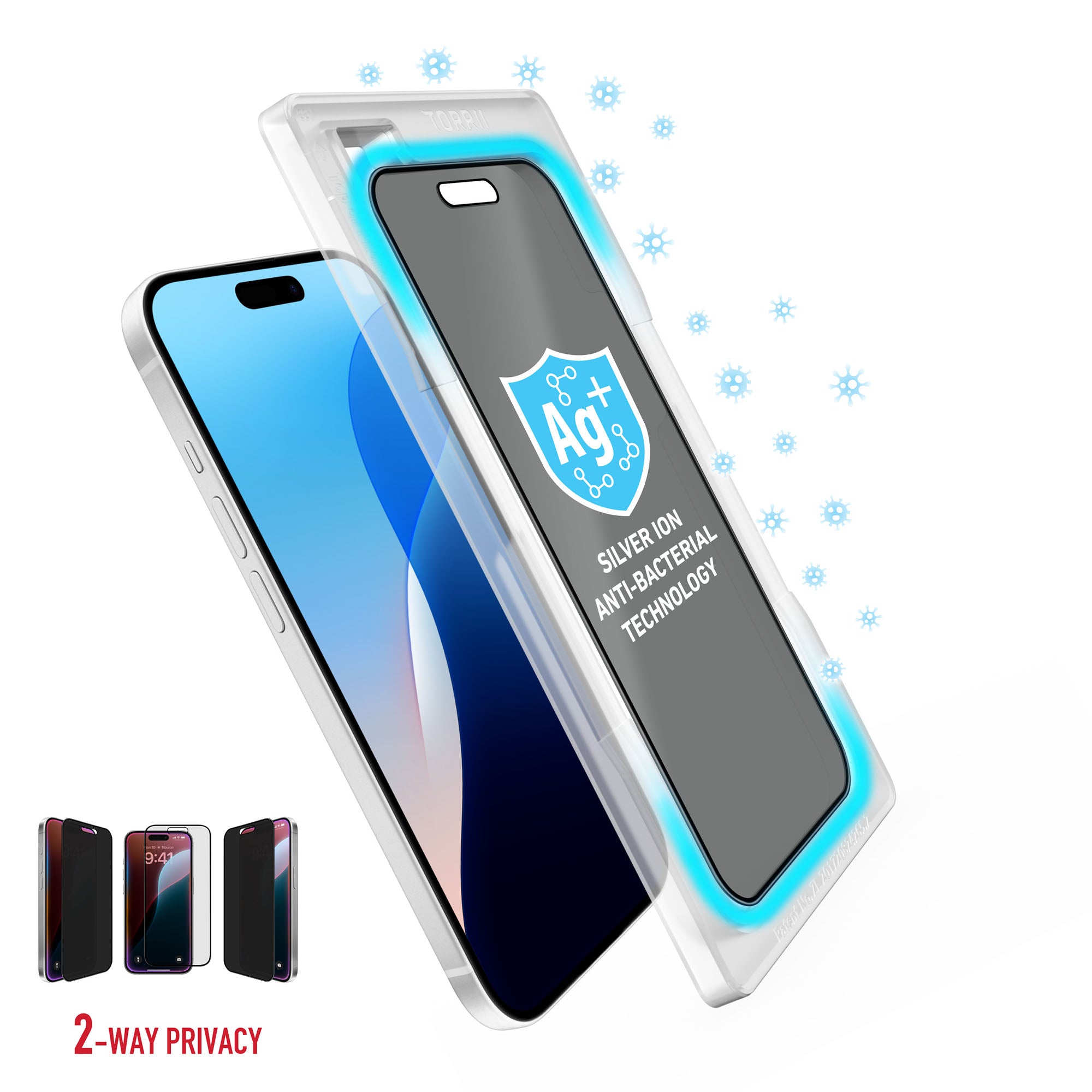 iPhone 16 Plus / 15 Plus / 14 Pro Max Torrii Bodyglass Screen Protector Glass - Privacy