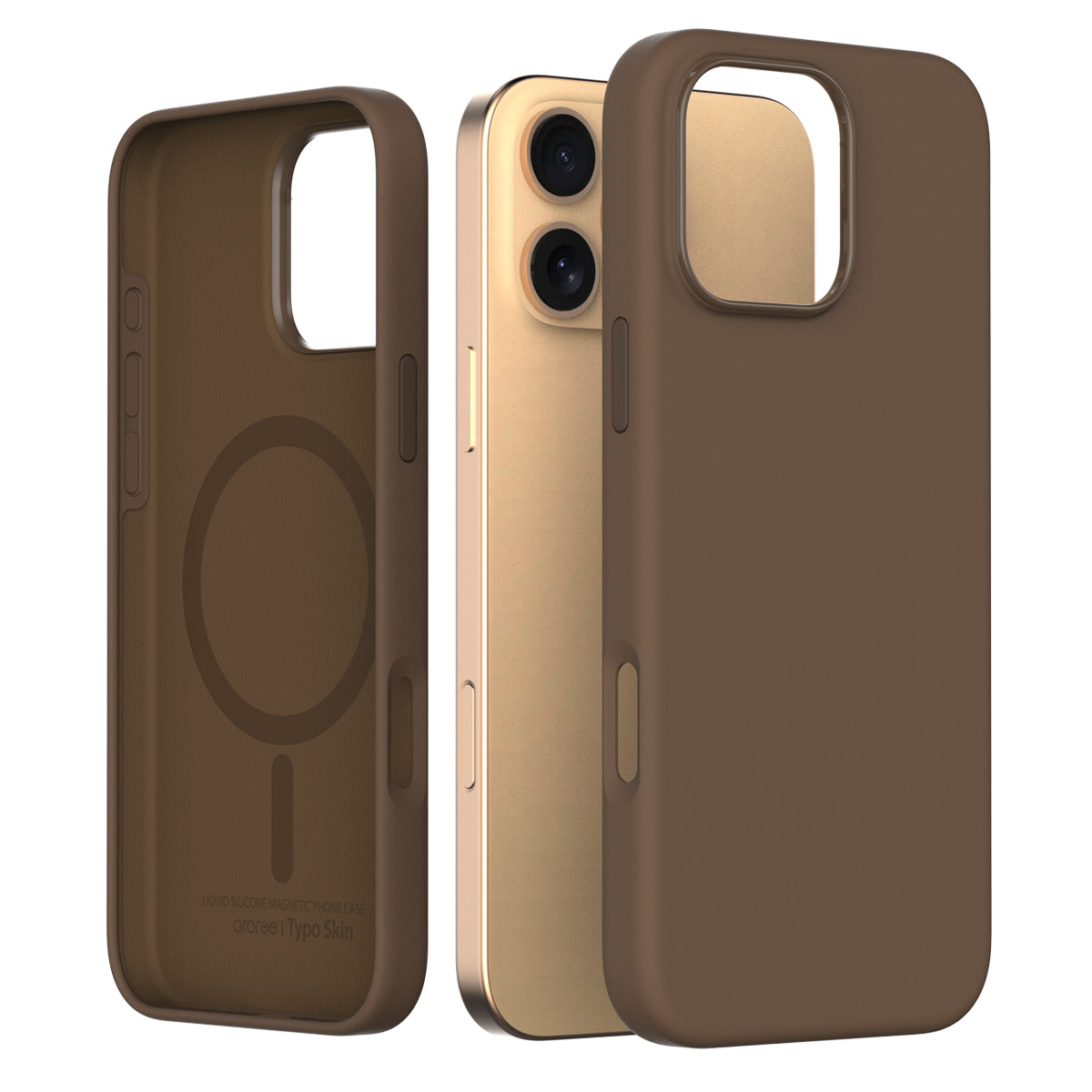 iPhone 16 Pro Araree Typo Skin Cover - Golden Brown