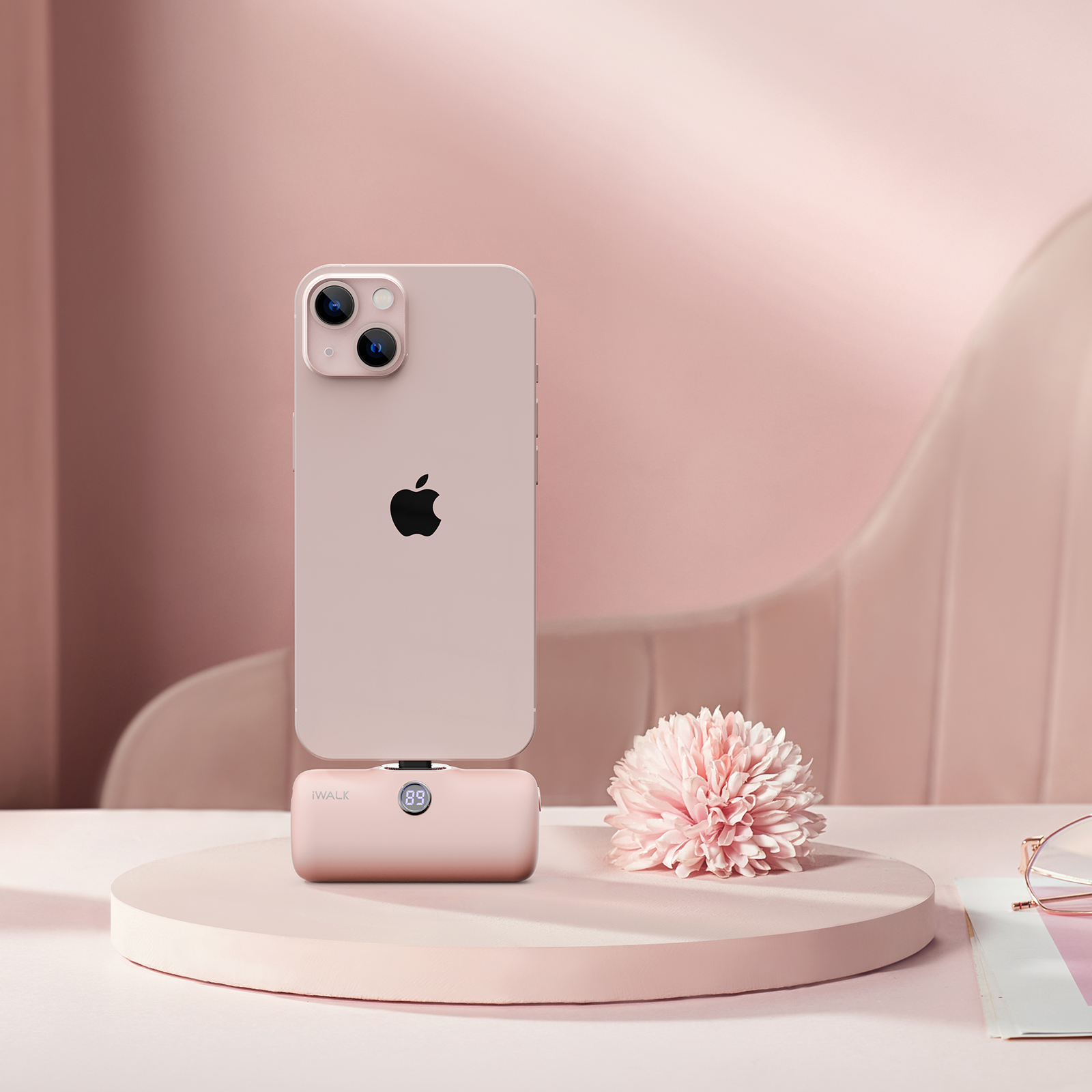 iWalk 4800mAh Lightning 20W Pocket Power Bank - Pink