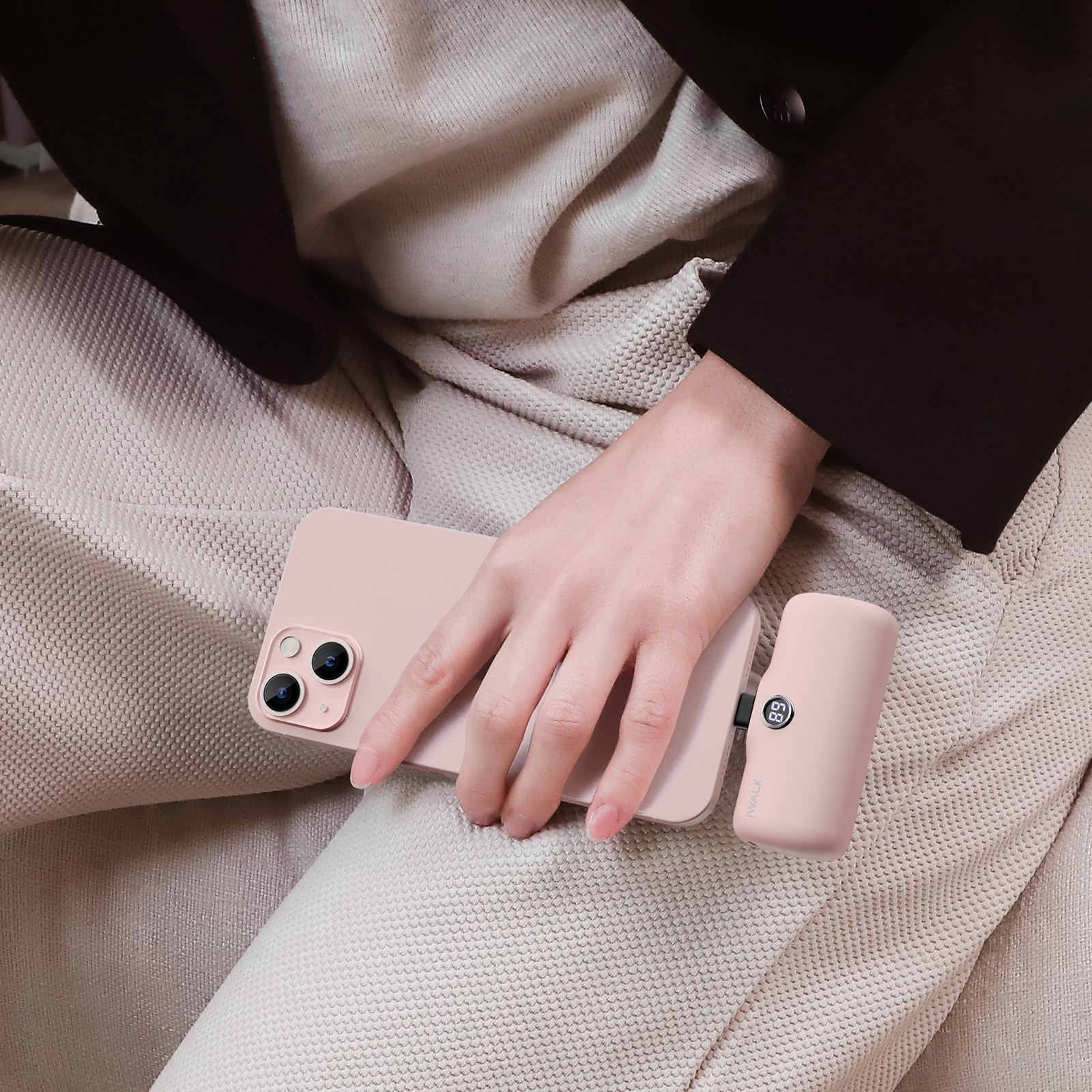 iWalk 4800mAh Lightning 20W Pocket Power Bank - Pink